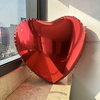 Ballon géant décoratif en forme de cœur à double couche multicolore pour la Saint-Valentin, impression UV, imperméable, pompe à air électrique