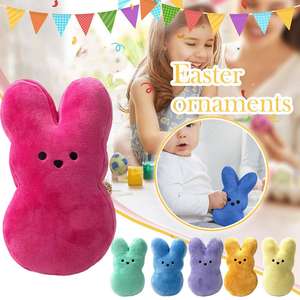 15cm Pluche Konijn Knuffel Unisex Superzacht OE Technics Stressverlichting Cartoon Kleuren PP Katoen Vulling Konijnenpop Kinderen Pasen - Product Image 6