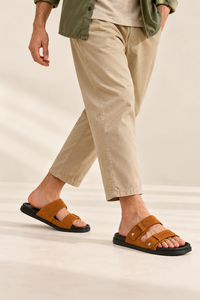 Vietnam Supplier Handmade Genuine Cow <b>Leather</b> <b>Slippers</b> Unisex Tubular Toe Post Anti-Slip Cushioned Thick Sole Wholesale - Product Image 6
