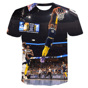Livraison gratuite, <span class=keywords><strong>maillot</strong></span> de basket-ball <span class=keywords><strong>des</strong></span> <span class=keywords><strong>Grizzlies</strong></span> Ja Morant, dernière saison # T-shirt décontracté pour homme, imprimé en 3D, corps entier, 12 pièces - Product Image 6