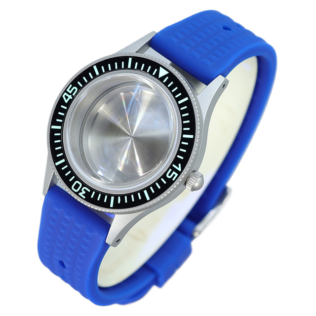 High Quality Watch Assembly Kit Sapphire Crystal Glass Rubber Strap Watch Watch Bracelet for Seiko Nh34 Nh35 Nh36 Nh38 Movement