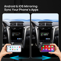 Stéréo de voiture Android 14 pour Toyota Camry 2012-2015 Écran vertical de style Tesla de 12.1 pouces avec commande au volant Canbus