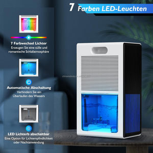 7 colori luce LED 95 OZ serbatoio acqua 1000 Sq ft Auto spegnimento Peltier Semi condotta piccolo 2.8L aria Mini casa 2800ML deumidificatore - Product Image 4