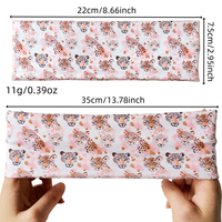 Bandeau élastique rose imprimé léopard pour le sport et le yoga, bandeaux pour le maquillage et le lavage du visage pour femmes, accessoire de mode pour cheveux de fille, personnalisable
