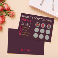 Carte à gratter personnalisée à bas prix pour adultes, avec design gratuit, gaufrée, impression CMJN, en carton, avec sac en papier d'art