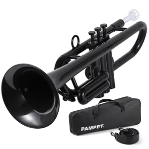 Lichtgewicht En Draagbaar Plastic Trompet Instrument Musical C Key Trompet Voor Beginners Met Draagtas En Mondstukken