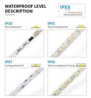 Tira de Luces LED RGB Fluidas de 3 Pines WS2811 IP68, Tira de Luces LED de 5 m para Edificios 	 Luces LED RGB de 5 Metros, Tira de LED 5050, 24 V, IP67