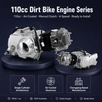 Ensemble moteur de moto Pit Bike personnalisé 110cc monocylindre refroidi par air, embrayage manuel, démarrage au kick, cylindre en aluminium