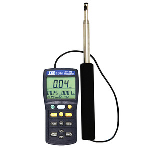 Anémomètre à fil chauffant TES-1340, compteur de volume d'air, testeur numérique de vitesse du vent, de température et d'humidité - Product Image 1