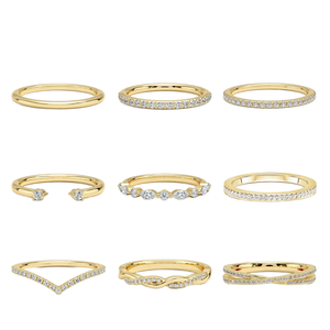 Luxury 9K/10K/14K/18K Gold Twisted Vine Diamond <b>Ring</b> with IGI Certified Brilliant Cut Diamonds Wedding <b>Rings</b> for <b>Couples</b> Gift - Product Image 3