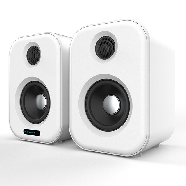 Portable Professional 50W 2.0 Home Theater System with Big Sound HiFi Bookshelf Multimedia Speakers for Home Use