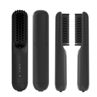 2025 produits de soins capillaires chauffage sûr et rapide sans fil auto-chauffant peigne à cheveux Portable noir petit peigne à cheveux