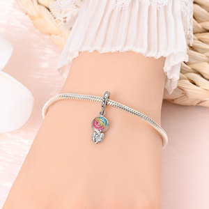 Abalorios <span class=keywords><strong>de</strong></span> Cobre Plateado en Forma <span class=keywords><strong>de</strong></span> Café, Caramelo y Pastel, Modernos y Unisex, para Hacer Joyas, Collares y Pulseras - Product Image 4
