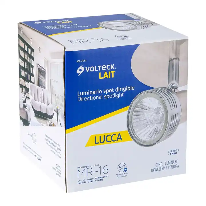 Volteck Modern 1-GU10 Base Spot Surface-Mounted Luminaire 6000K Color Temperature Aluminum Body for Office Spot Lighting Ceiling