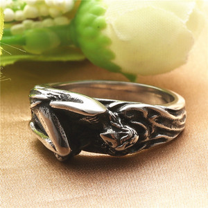 European American Style Animal Shape <b>Titanium</b> Steel <b>Ring</b> Retro Silver Women's Fashion Jewelry Gift - Product Image 2