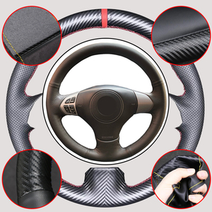 Protector de <span class=keywords><strong>volante</strong></span> de coche <span class=keywords><strong>deportivo</strong></span> de 3 radios de fibra de carbono y cuero de microfibra para <span class=keywords><strong>Suzuki</strong></span> Grand <span class=keywords><strong>Vitara</strong></span> 2007-2013 - Product Image 2