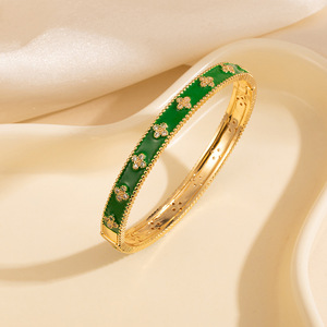 Flower Pattern <b>Bracelet</b> For Women Zinc Alloy <b>Crystal</b> Rhinestone Colorful Jewelry Set - Product Image 3