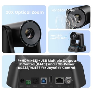 Powerhouse 20x <span class=keywords><strong>Zoom</strong></span> phát trực tiếp PTZ NDI <span class=keywords><strong>Camera</strong></span> và Bộ điều khiển bàn phím điều khiển 4D cho studio phát trực tiếp - Product Image 4
