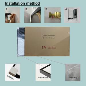 Immagini foto immagini fatte a mano tela acrilica wall art dipinto a mano galleggiante in lega di alluminio cornice in legno dipinti ad olio personalizzati - Product Image 5