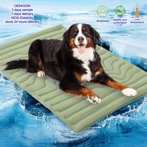 Pet Cooling <b>Mat</b> Luxury Modern Solid Soft Cooling Dog <b>Cat</b> Pad Dutch Velvet Quilted Eco-Friendly Washable Anti-Slip Breathable - Product Image 1