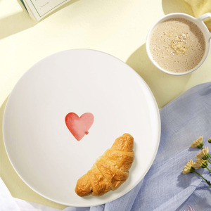 Juego de platos y platos de postre para desayuno, respetuoso con el medio ambiente, vajilla de lujo personalizable, plato redondo de melamina para desayuno - Product Image 2