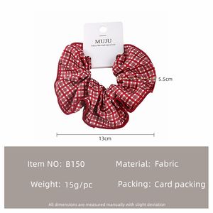 13cm Beauty <span class=keywords><strong>Red</strong></span> Polka Dot Bow Haar <span class=keywords><strong>Scrunchie</strong></span> Stoffen Paardenstaart Haarband voor Schattige Meisjes Studenten - Product Image 5