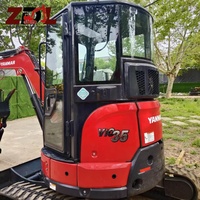 Mini-excavatrice sur chenilles d'occasion Yanmar Vio35 de 3,5 tonnes, excavatrice hydraulique d'occasion Yanmar Vio35 Vio55 Vio80 Vio85 avec chenilles en caoutchouc