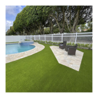 Gazon artificiel vert pleine longueur, installation facile, 3m x 6m, moquette souple, résistant au feu, durable, en rouleau pour aménagement paysager de jardin