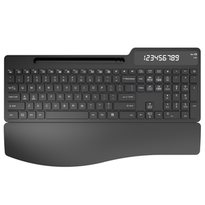 Teclado Ergonómico Inalámbrico para Computadora, Tamaño Completo, Operación <span class=keywords><strong>de</strong></span> Tijera y Reposamuñecas, Super Delgado para Escritorio/Portátil - Product Image 1