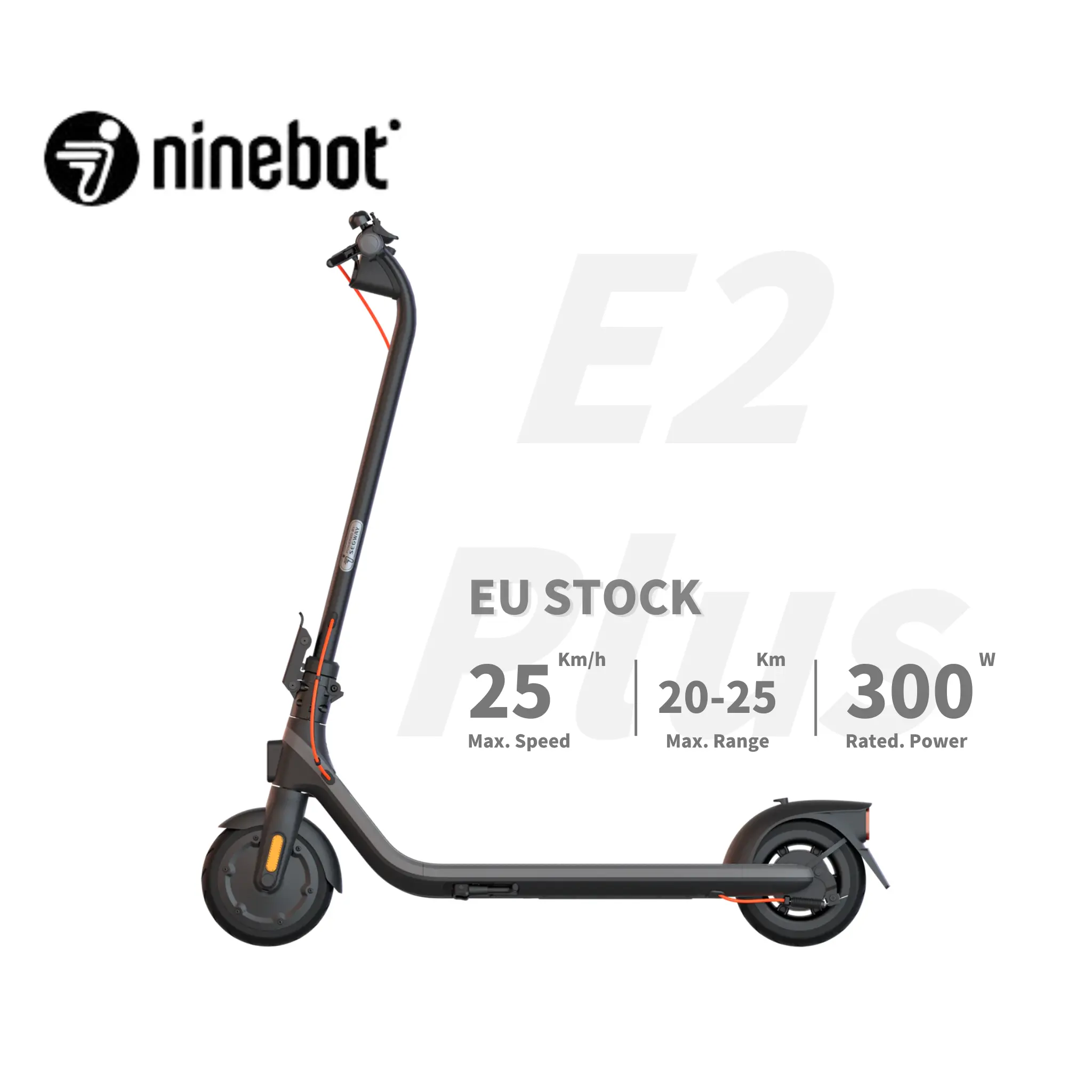 Ninebot skuter listrik lipat dewasa, dua roda elektrik cepat E2 Plus