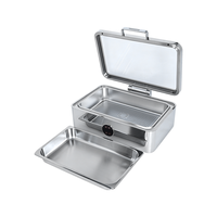 Groothandel Digitale Touch Control Voedselwarmer Rechthoekige Buffetserver RVS Elektrische Chafing Dish