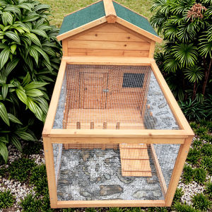SDR025 Maison <span class=keywords><strong>pour</strong></span> animaux de compagnie de luxe écologique de grande taille <span class=keywords><strong>pour</strong></span> lapin, caille et canard avec nichoir, cage en bois résistante aux intempéries <span class=keywords><strong>pour</strong></span> utilisation en extérieur - Product Image 5