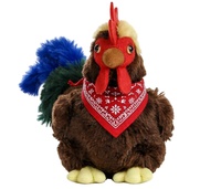 Jouet en peluche personnalisé, coq en peluche, jouet doux avec rembourrage en polyester et coton PP