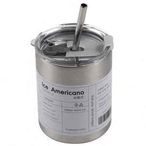Mug de voyage isotherme en acier inoxydable à double paroi, réutilisable et personnalisé, avec paille, de haute qualité - Product Image 5
