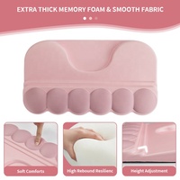 Repose-poignets ergonomique rose pour clavier, tapis de souris de bureau élégant en mousse à mémoire de forme avec base antidérapante en PU et silicone, idéal pour le bureau et le gaming