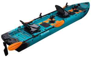 Kayak Modular de 3 Piezas para Pesca y Deportes al Aire Libre, 2 Asientos en la Fila Superior, Remo con Propulsión, Kayak SP2S280-2 con Aleta de Propulsión - Product Image 4