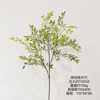 H345 Nandina Domestica Artificielle, Composition Florale de Mariage, Aménagement de Studio, Vente en Gros de Plantes Décoratives pour la Maison
