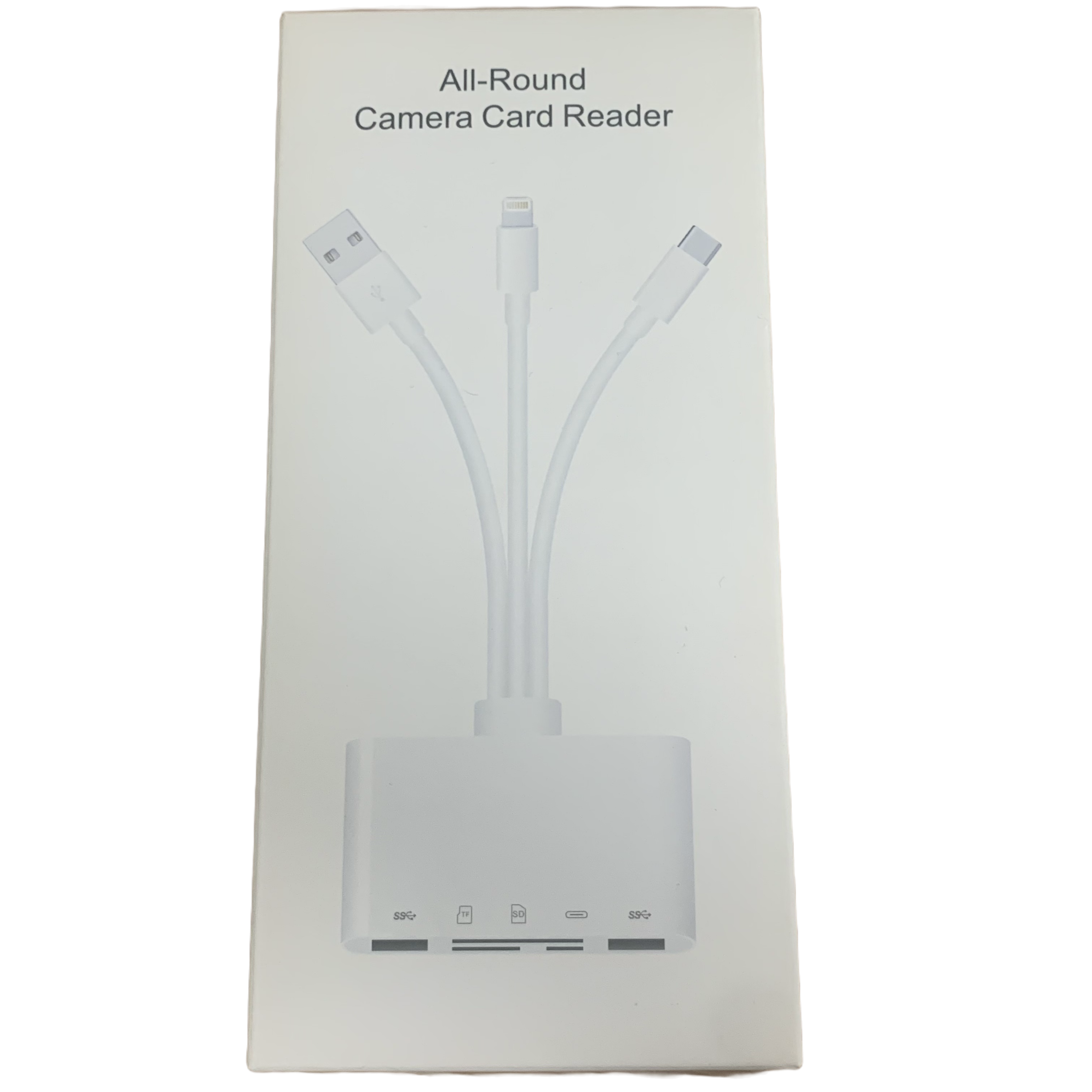 Adaptateur/lecteur de carte multifonction blanc 5 en 1