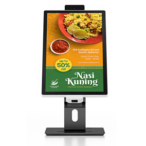 Kiosco de Pantalla Táctil para Montaje en Pared, Máquina de Consultas con Soporte de Pie, Kiosco de Pago Moderno con Escáner de Código de Barras - Product Image 1