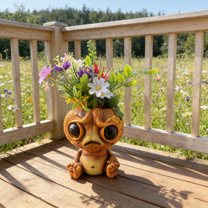 Alien Planter Resin Flower Pot Cute Outdoor Garden Decoration Balcony Plant <b>Container</b> - Product Image 1