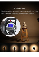 Kit d'Éclairage de Studio Photo Professionnel Godox SK400II-V 1200W Lampe 3 * 400W Kit de Lumière Flash Stroboscopique