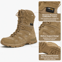 Bottes Tactiques Montantes Respirantes pour Hommes, Durables pour le Combat, la Randonnée, l'Aventure en Plein Air et l'Usage Longue Distance