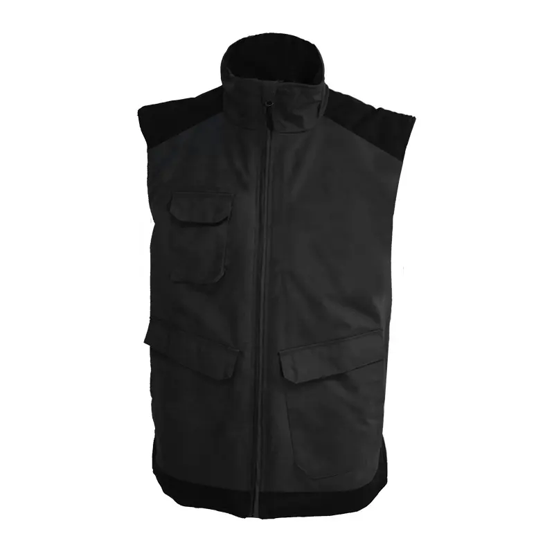 OEM Personalizado Utilitário Casual Two Tone Leve Colete Acolchoado Trabalho Vest Multi Bolso
