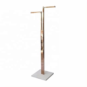 Wholesale Retail <strong>Clothing</strong> Store <strong>Heavy</strong> <strong>Duty</strong> Standing Double Rod <strong>Clothing</strong> Display Rack <strong>Clothing</strong> <strong>Rail</strong> Hanging - Product Image 2