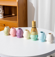 Coffret Cadeau de Voyage Matcha Fleur : Fouet et Bol à Matcha, Boîte Personnalisée avec Logo, Kit d'Accessoires Faits Main pour le Thé Matcha
