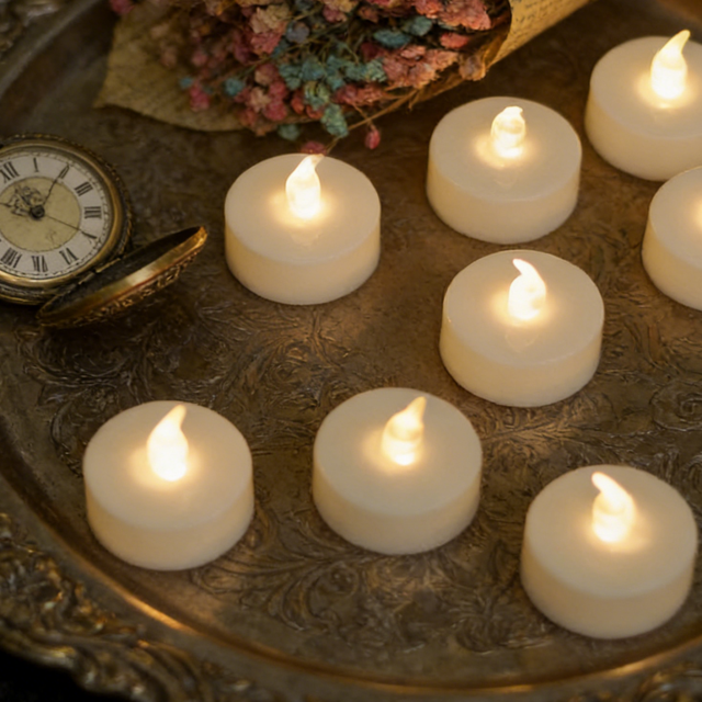 Oshine Warm Glow LED Tea Lights for Romantic Dinner and Bedroom Styling
