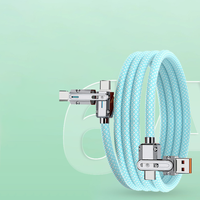 Câble USB Type C tressé en nylon de 2 m, charge rapide 3A et transfert de données pour téléphone portable, tablette, voiture, maison, bureau