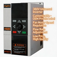 KingDrive AC Drive 220V 1Ph ke 3Ph 380V 0.75KW-7.5kW Konverter Frekuensi untuk Kipas Ventilasi Mini Konveyor Harga Terbaik Dijamin