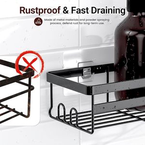 <strong>Shower</strong> <strong>Caddies</strong> 2 Pack - Adhesive <strong>Hanging</strong> <strong>Shower</strong> Shelf Bathroom Organizers and Storage No Drilling Stainless <strong>Shower</strong> Shelves - Product Image 6