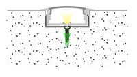 Profils en aluminium LED série 6000, 30 mm de large, 20 mm de profondeur, cadre en forme de U avec couvercle laiteux, profil LED en forme de U